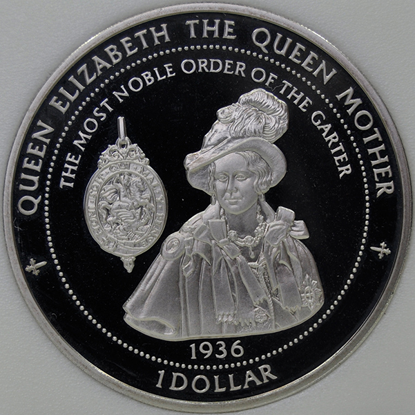 1997 Pitcairn Islands 1 DOLLAR KM# 10 Proof Copper-Nickel British Queen Mother