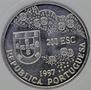 Portugal 200 ESCUDOS 1997 KM-698, Historia de Japam, Japan, Copper-Nickel