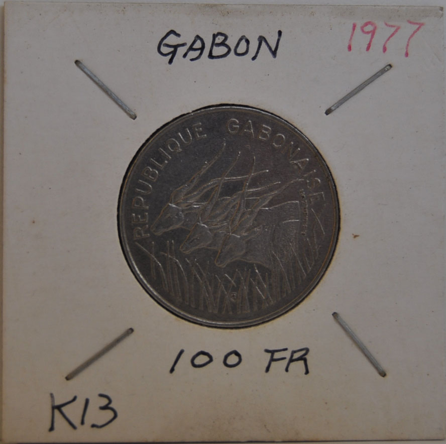 100 Francs 1977 Africa Gabon