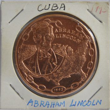 Cuba PESO 1993 President Abraham Lincoln