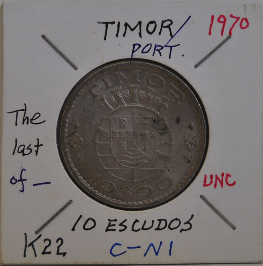 10 ESCUDOS Timor 1970