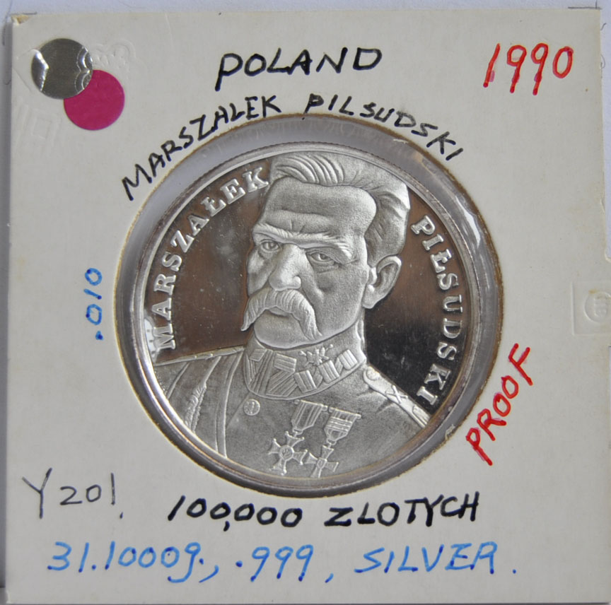 100000 ZàOTYCH Poland 1990 Silver Proof