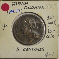 5 CENTIMES French Colonies 1825