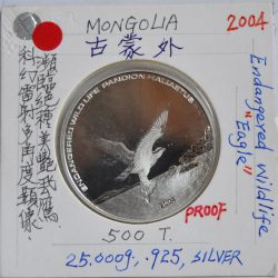 500 TUGRIK Mongolia 2004 silver