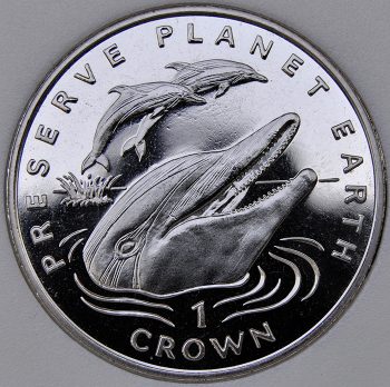 1994 Gibraltar CROWN preserve planet earth Striped Dolphins