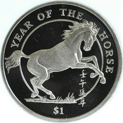 2002 Sierra Leone Dollar Year of the Horse