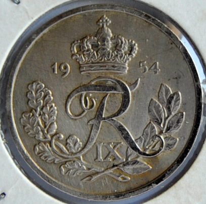 Denmark 25 ØRE 1954