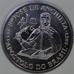 1997 Portugal 200 ESCUDOS KM# 699, MS65 Copper-Nickel Brasil