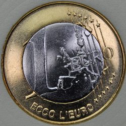 1998 Italy Medal Token Commune Di Sassello Euro Bi-Metallic