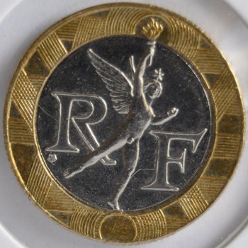 1991 France 10 FRANCS KM# 964.1 MS63 Bi-Metallic coin