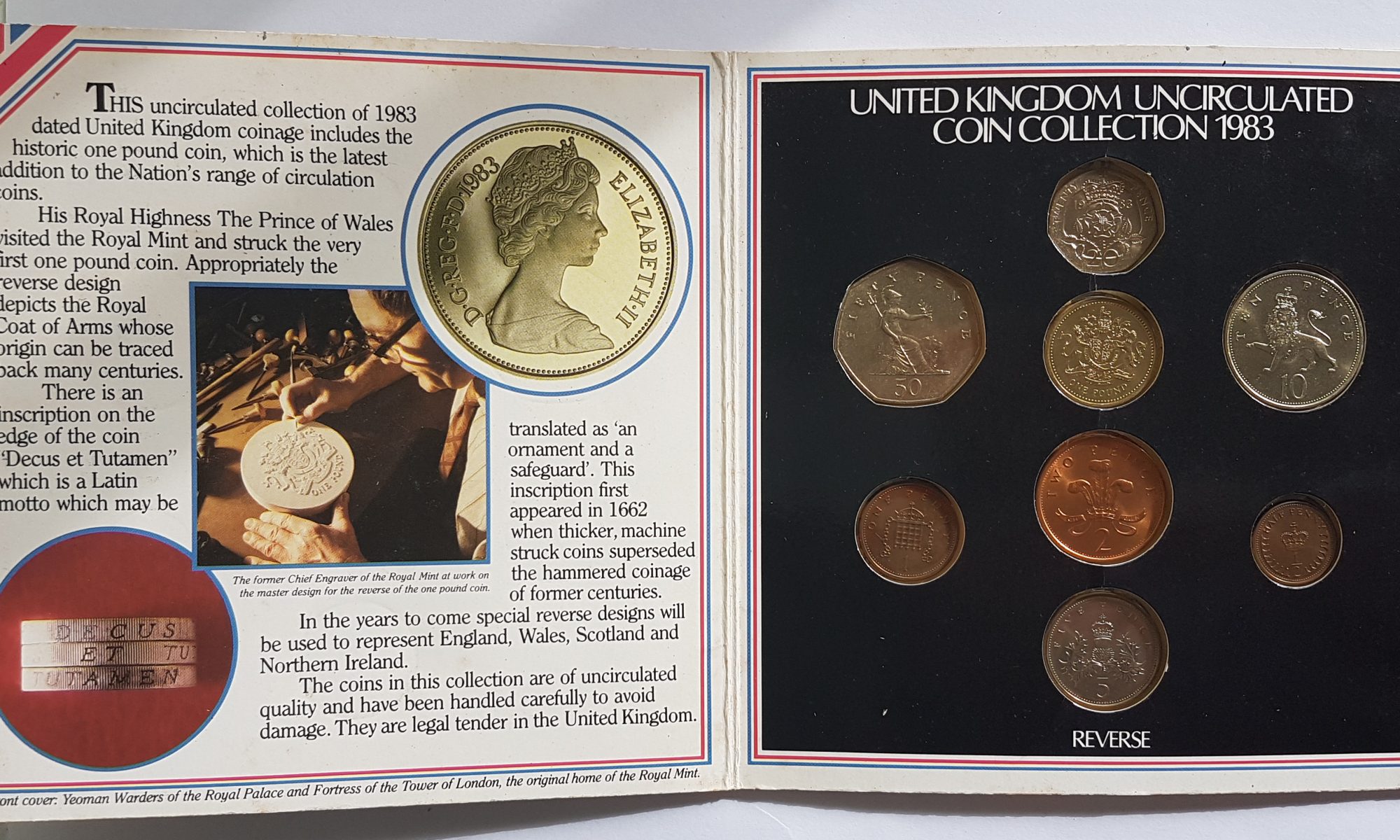 1983 UK brilliant uncirculated coin collection 8 coin BR mint